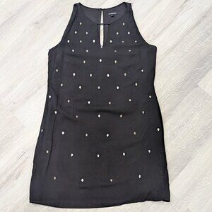 Black dress with silver skull embellishments